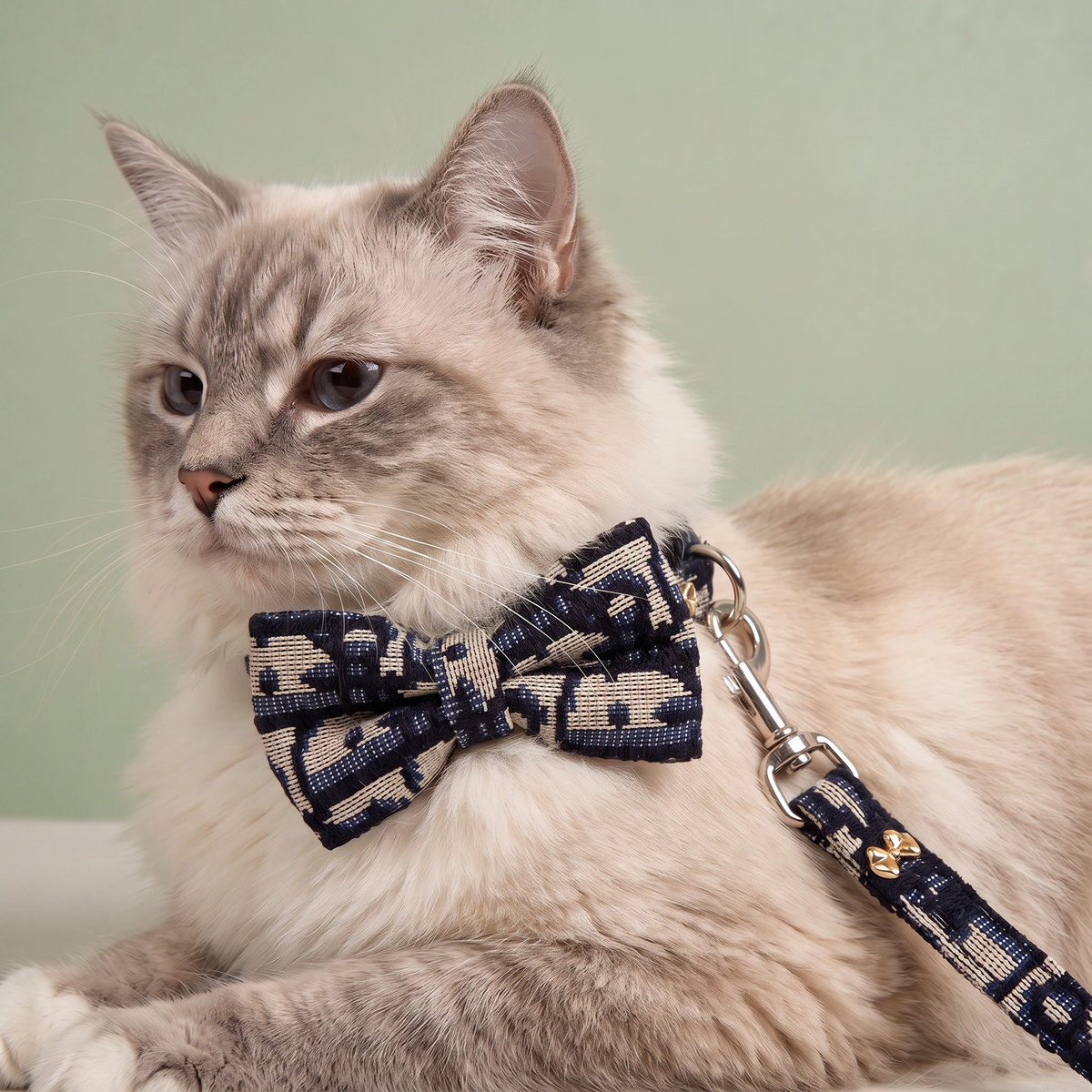Cat Bowtie & Leash - Luxury Edition