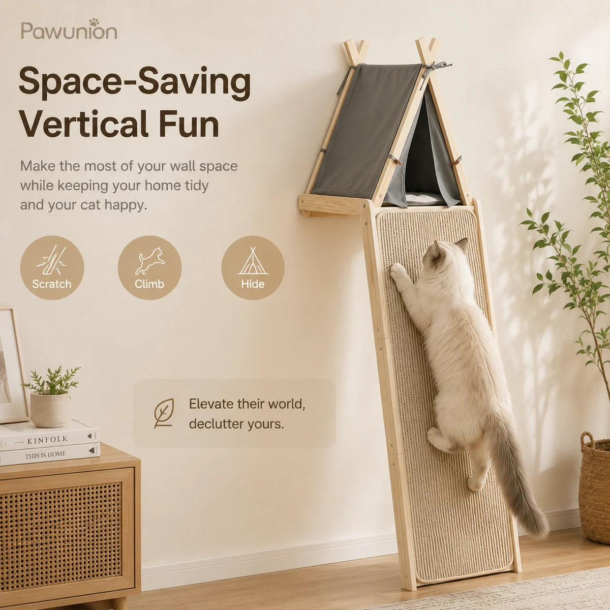 Wall-Mounted Cat Climber - PawUnion
