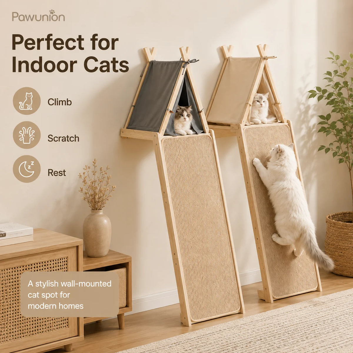 Wall-Mounted Cat Climber - PawUnion