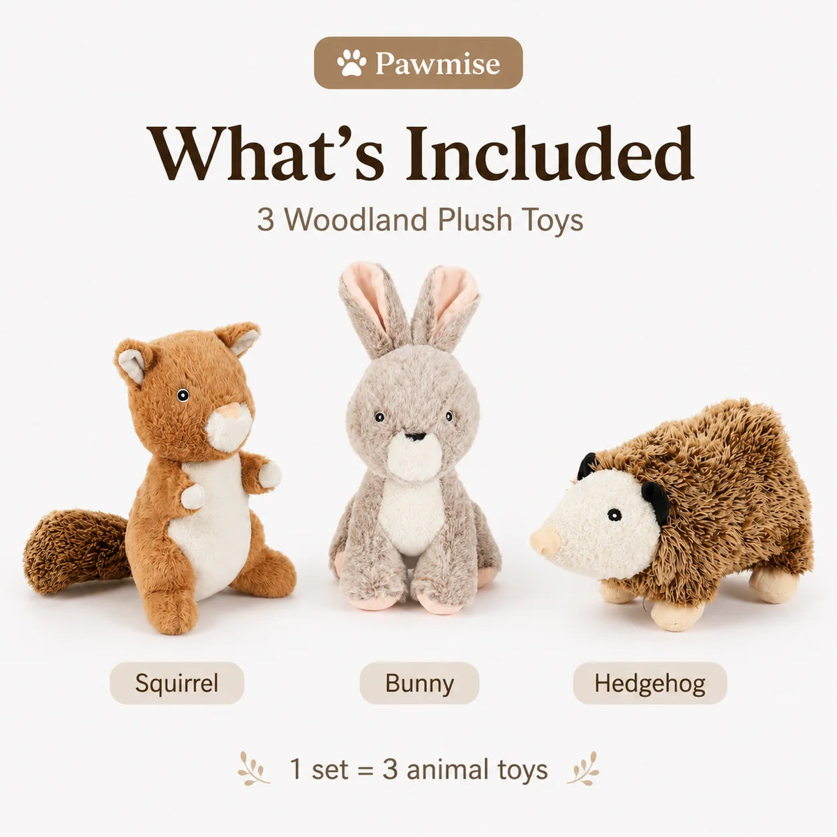 Dog Plushies - 3 Toys Pack