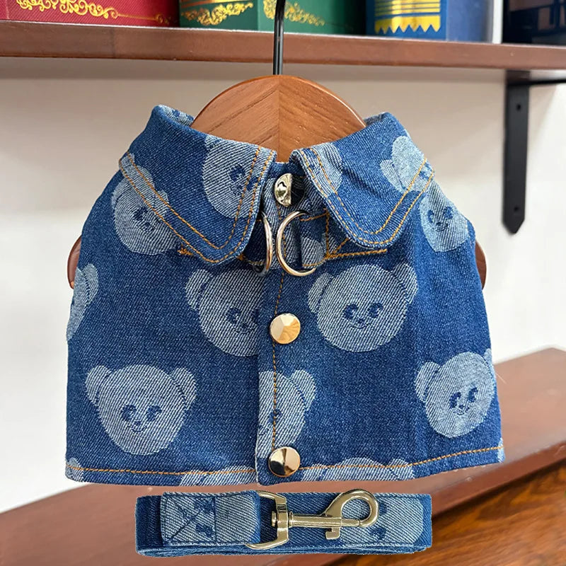Dog Harness + Leash - Chic Denim
